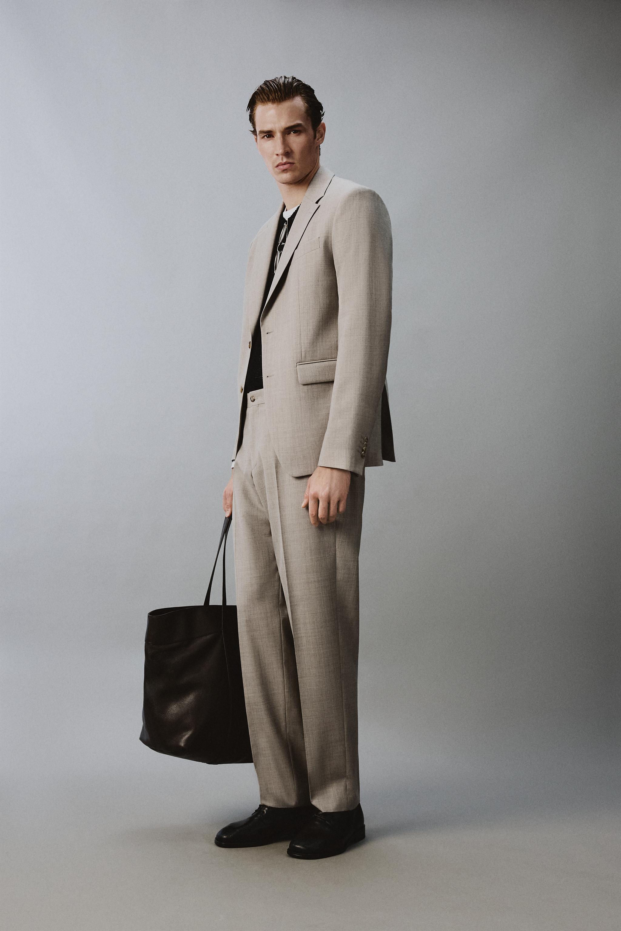 WOOL BLEND COMFORT SUIT PANTS